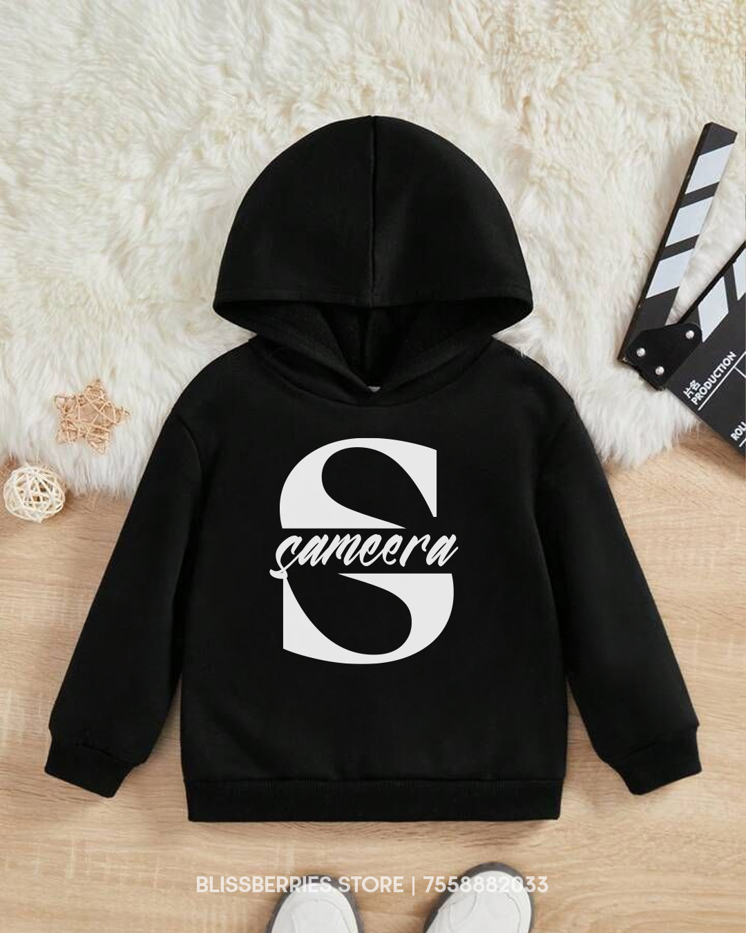 Personalized Kid's Name Hoodie – Custom Initial & Name Print
