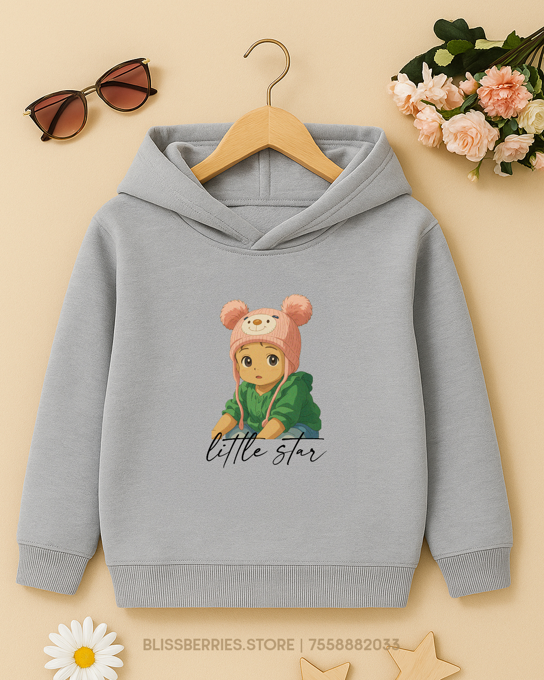 Ghibli Style Hoodie – Custom Ghibli Portrait & Name for Kids