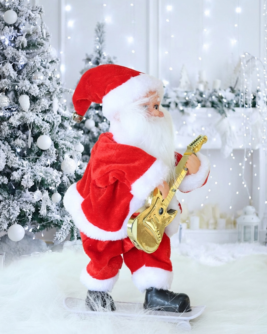 Skating Santa with Music & Light – Dancing Christmas Decor Figurine